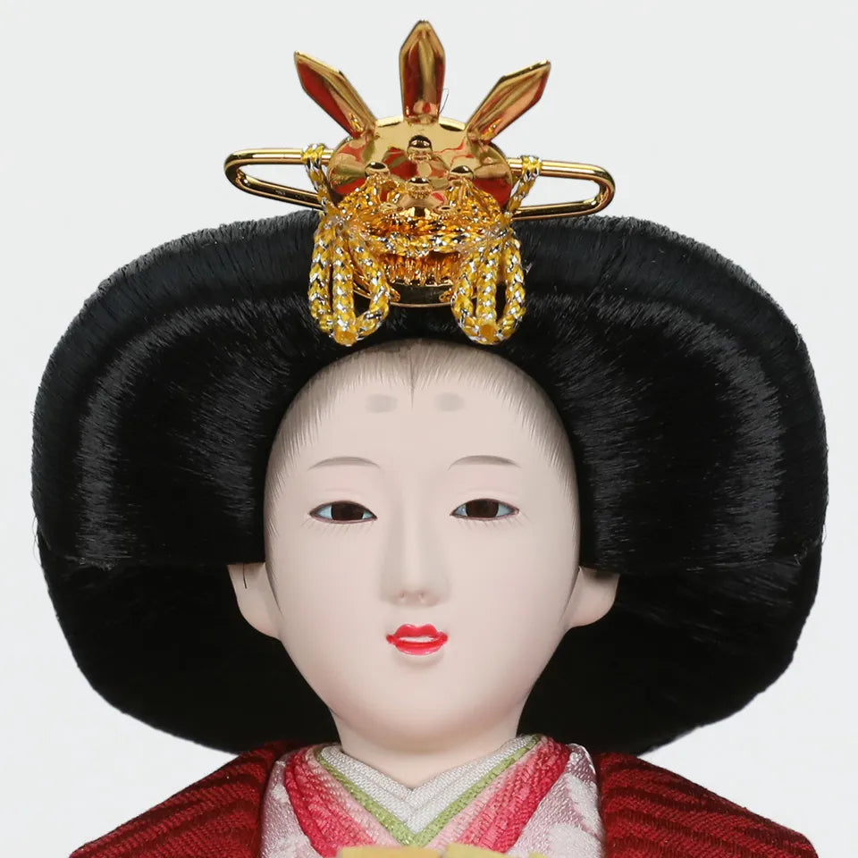 鶴の紺紅 【陽だまり飾台・梅かすみ屏風】