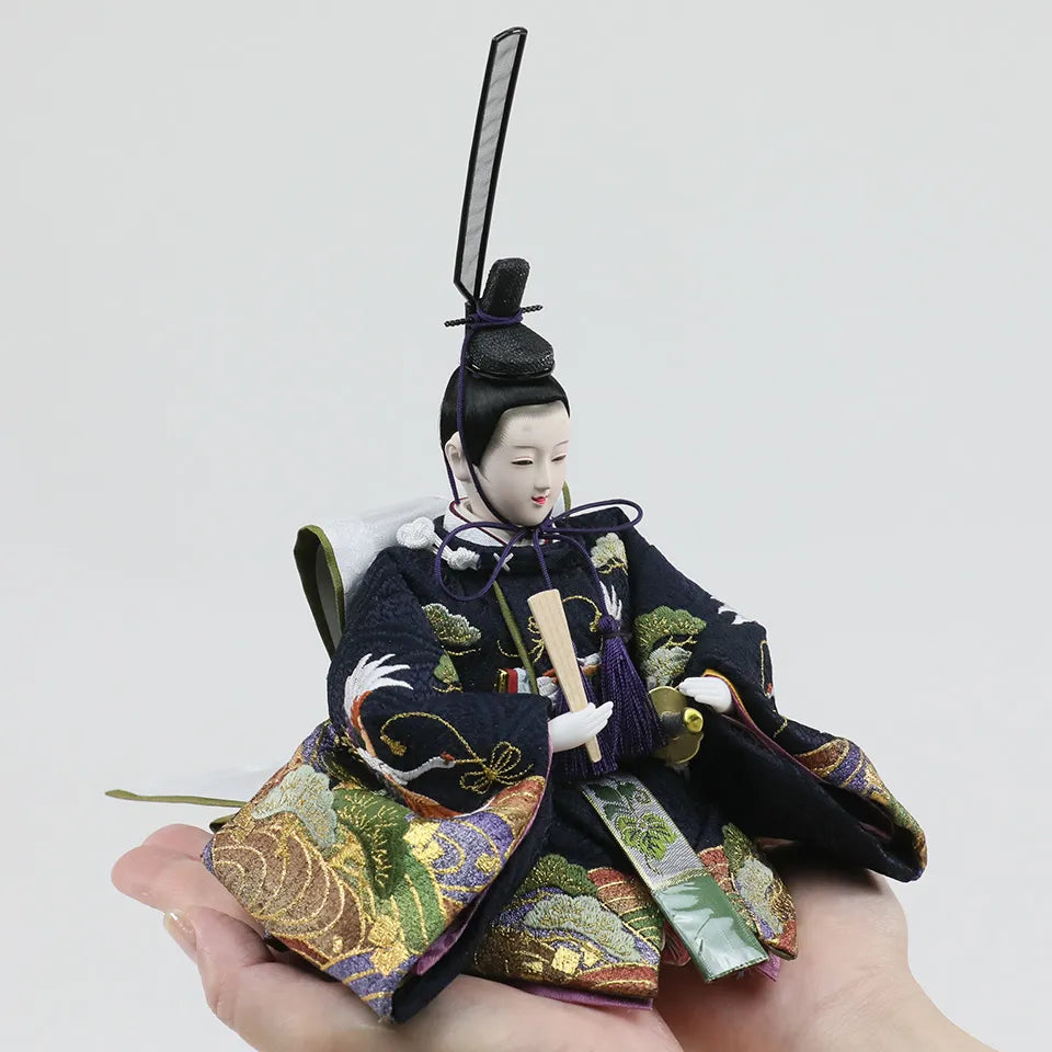 鶴の古代 【木目茶飾台・彩光屏風】