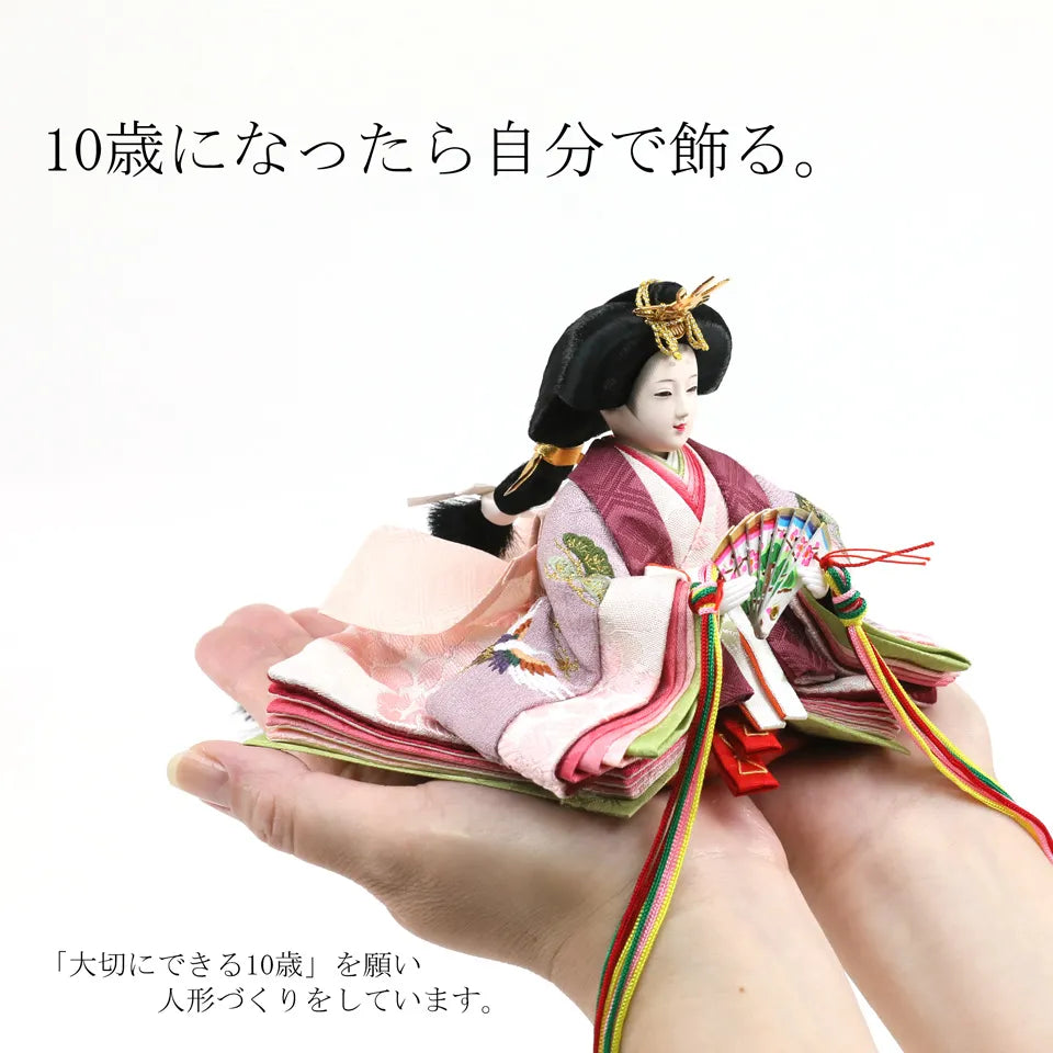 鶴の藤 【陽だまり飾台・梅かすみ屏風】