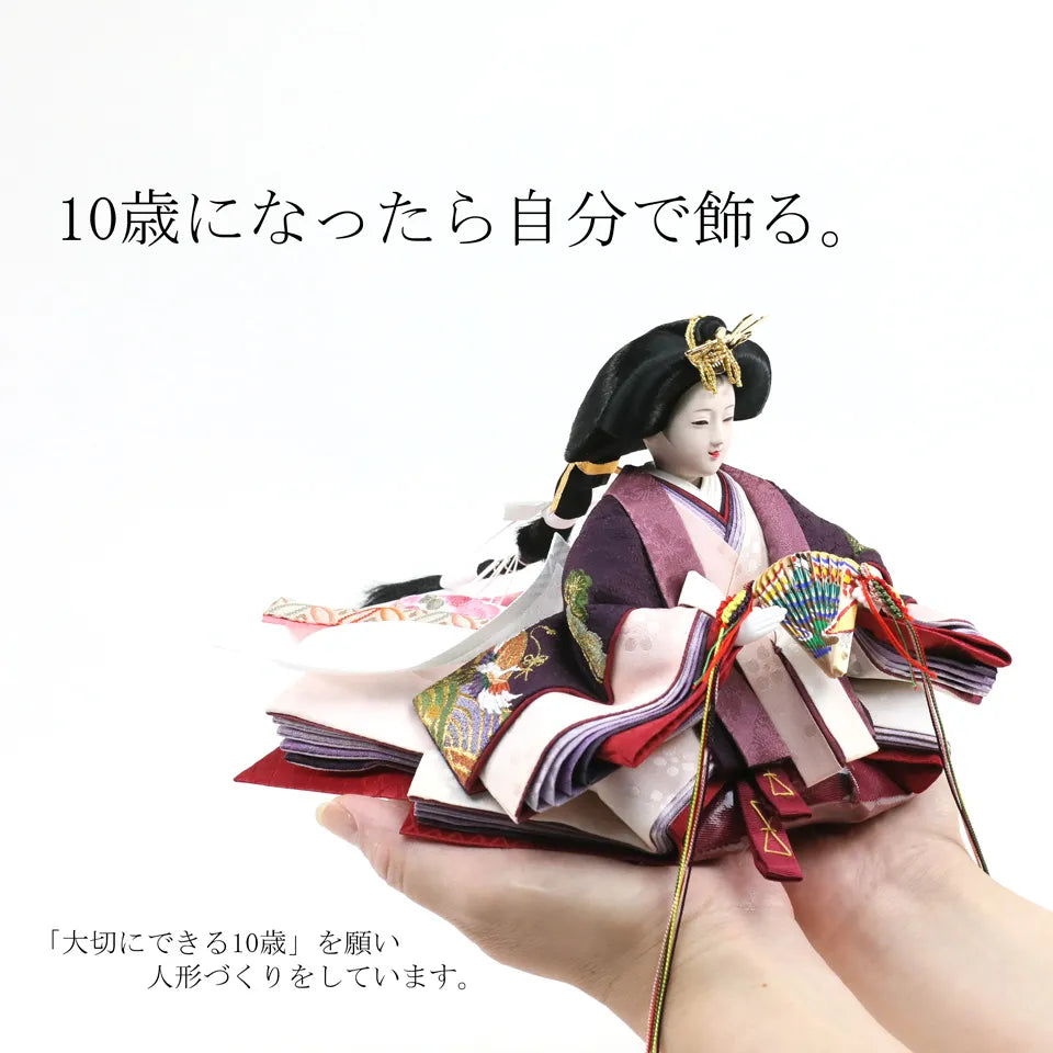 鶴の草木染 【和楽収納飾台・屛風】