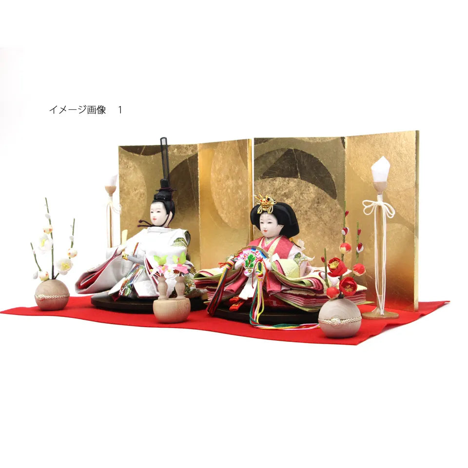 18cm 2曲一双 円金屏風