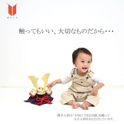 平安兜・紫　【いろみ飾台・彩光屛風】