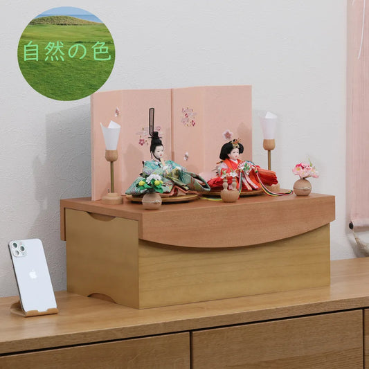 七宝【わのか収納飾台・梅かすみ屏風】