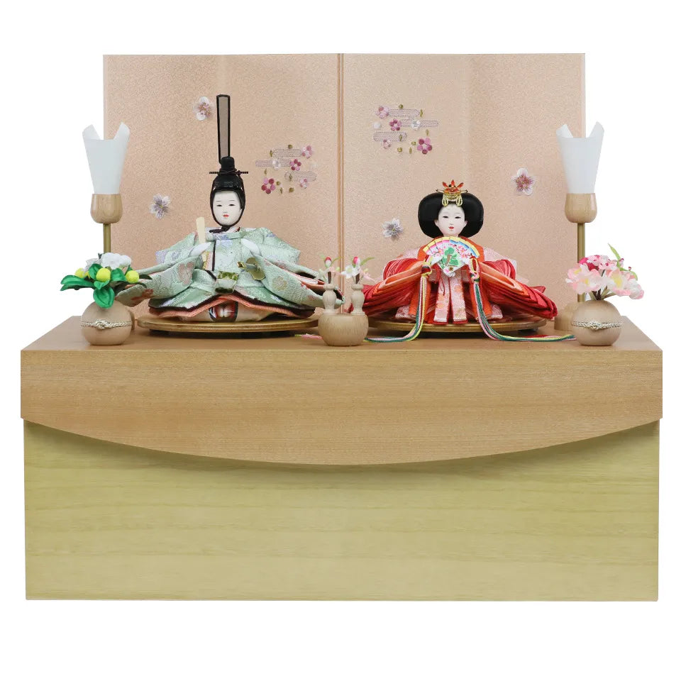 兎　【わのか収納飾台・梅かすみ屏風】