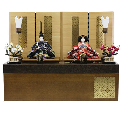 鶴の古代　【和楽収納飾台・屛風】