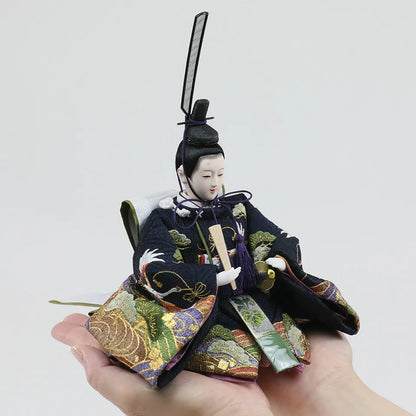鶴の古代　【和楽収納飾台・屛風】