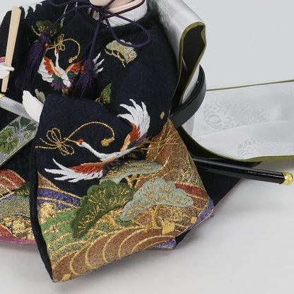 鶴の古代　【和楽収納飾台・屛風】