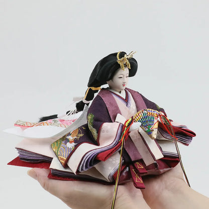 鶴の草木染　【和楽収納飾台・屛風】