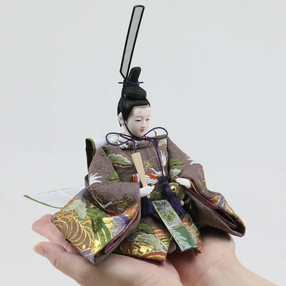 鶴の草木染　【和楽収納飾台・屛風】