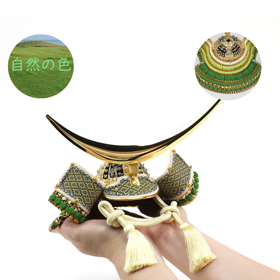 萌黄伊達　【円収納飾台・月と桜屏風】