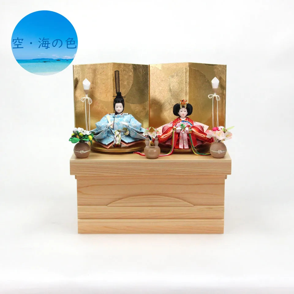 あお桜　【桧収納・円金屏風】