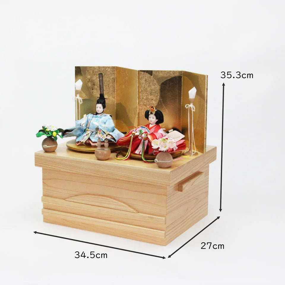 あお桜　【桧収納・円金屏風】